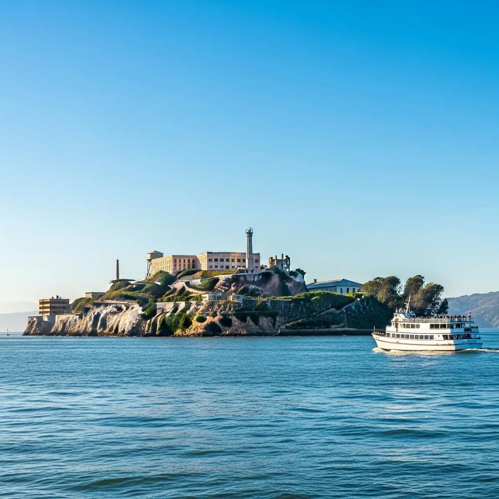 View of Alcatraz Island, a key landmark in custom San Francisco tours