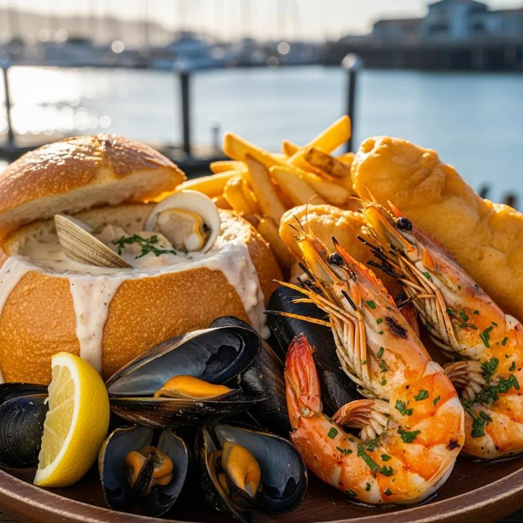 Delicious seafood dish from Fisherman's Wharf showcasing local culinary delights